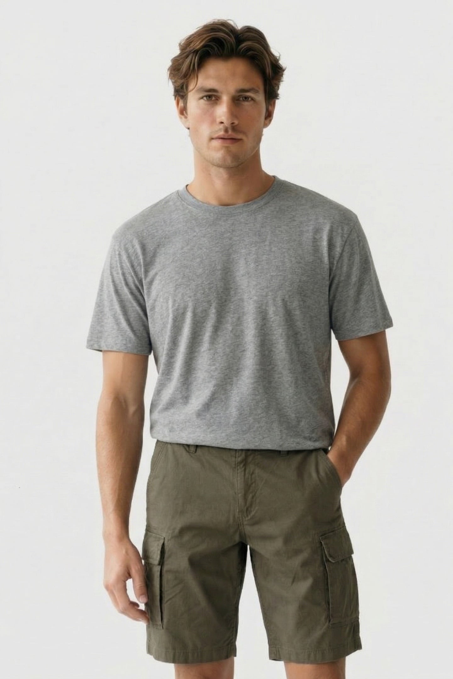BROOKLINE POPLIN CARGO SHORT LEAF GREEN 1