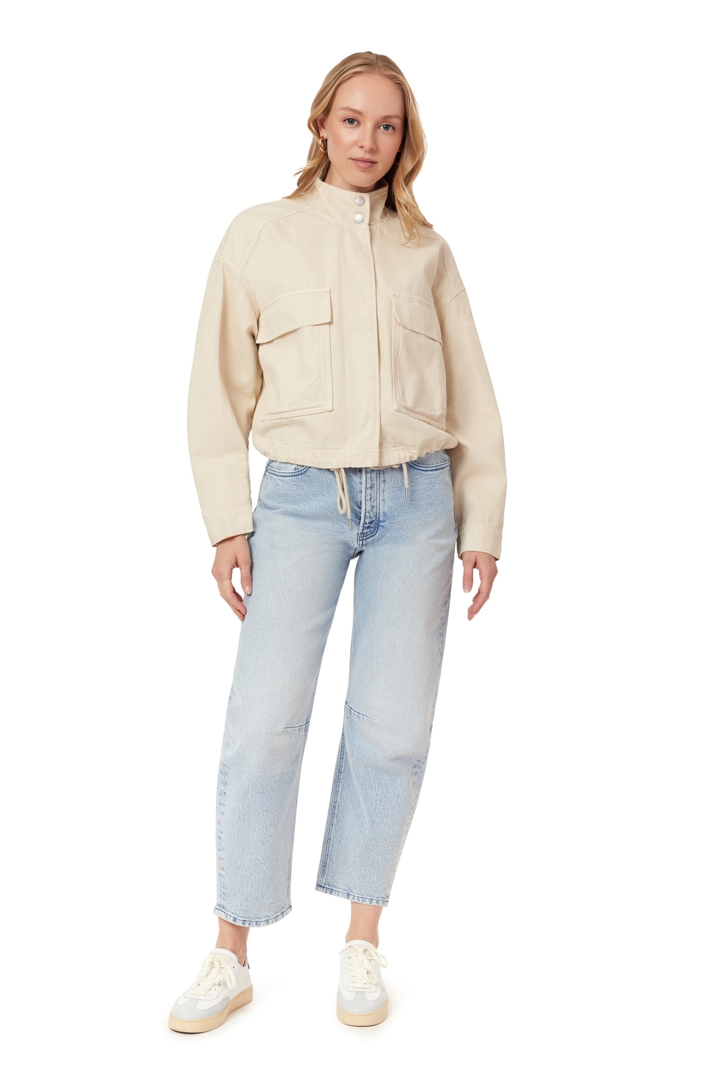 CROPPED UTILITY JACKET WHITECAP GREY 2