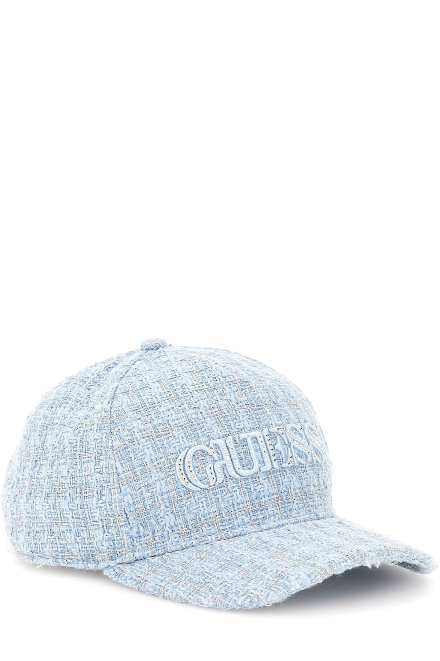 GUESS ECO ELSA TWEED BASEBALL LIGHT BLUE/WHITE COM 6