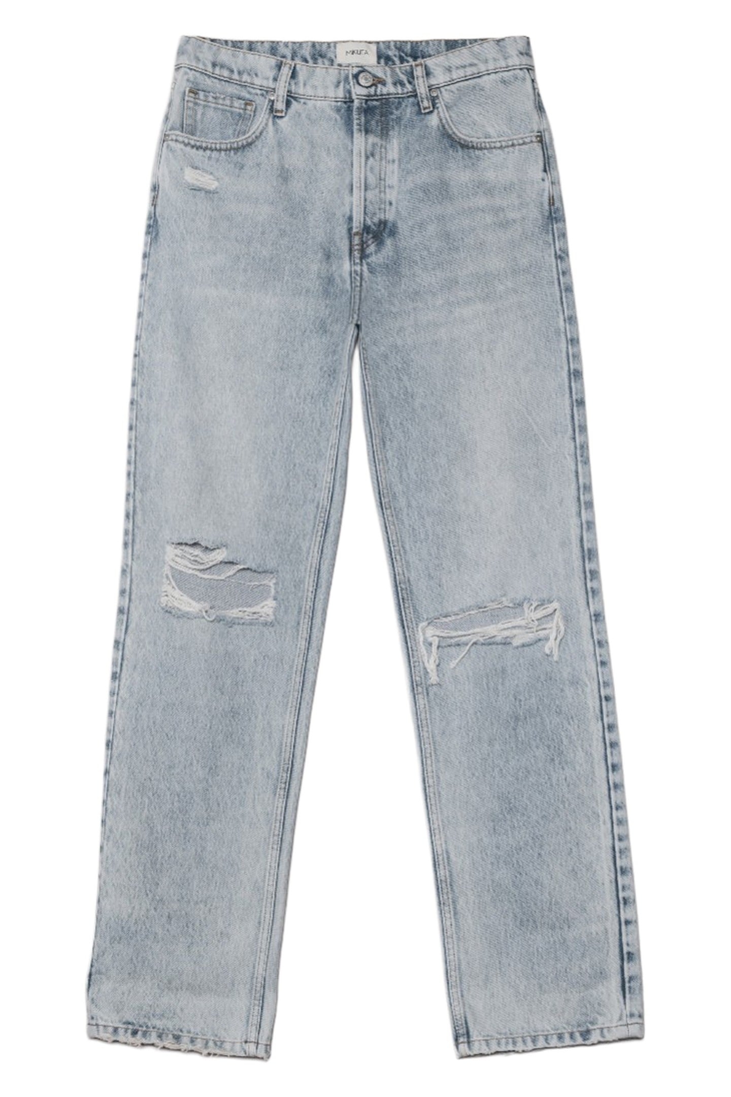 THE BLUE RIPPED RELAXED JEANS BLUE 3