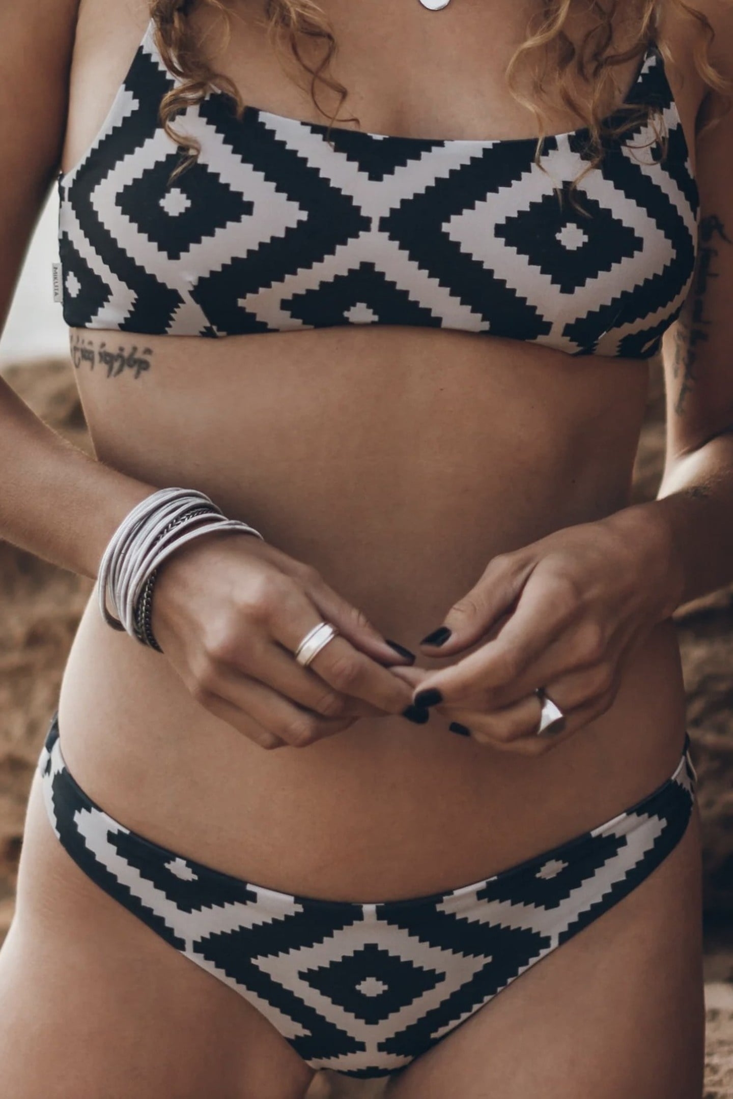 THE PRINTED BIKINI BOTTOM WHITE 3