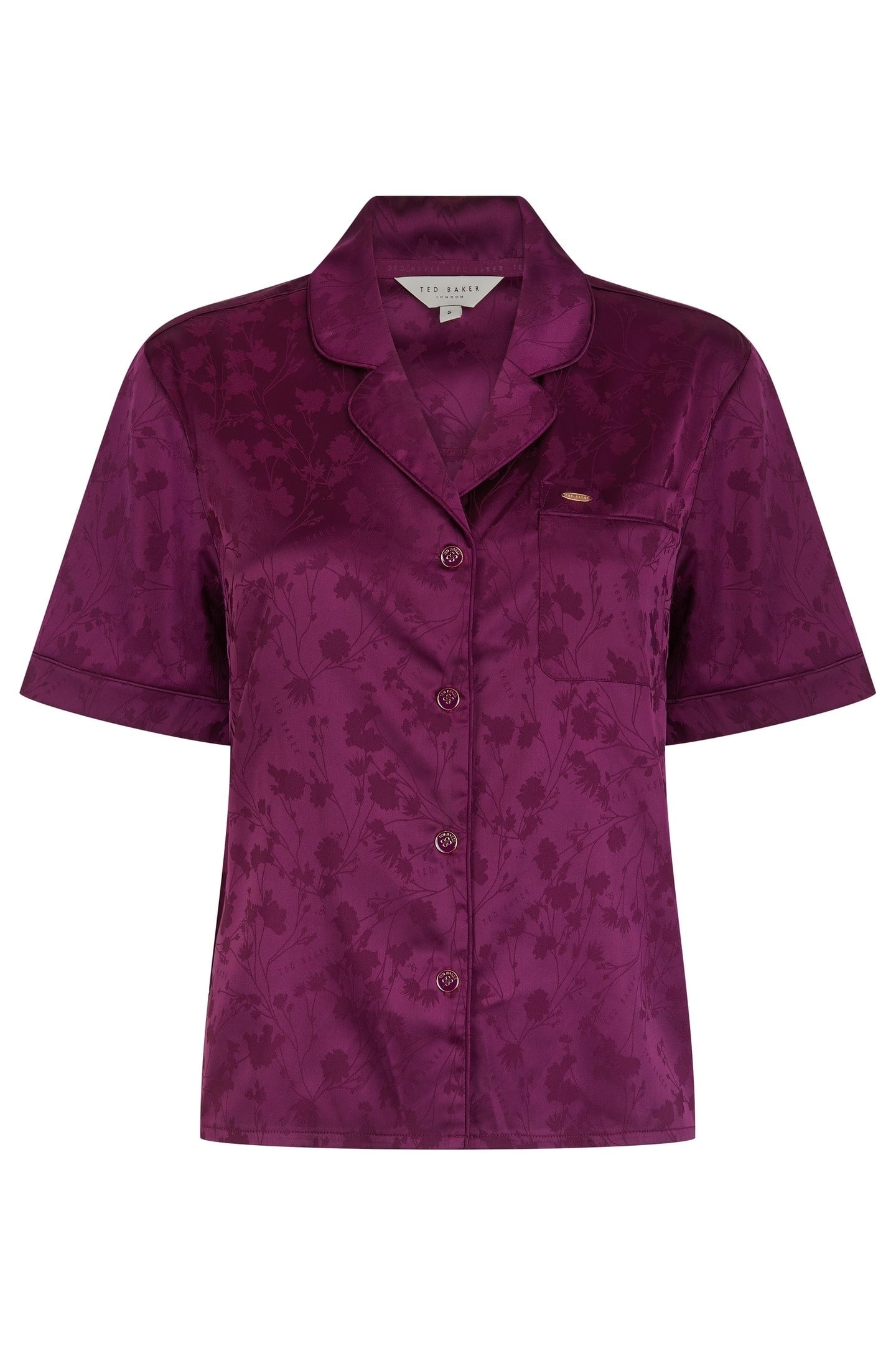 ZARA SHORT SATIN PJ DARK PURPLE 2