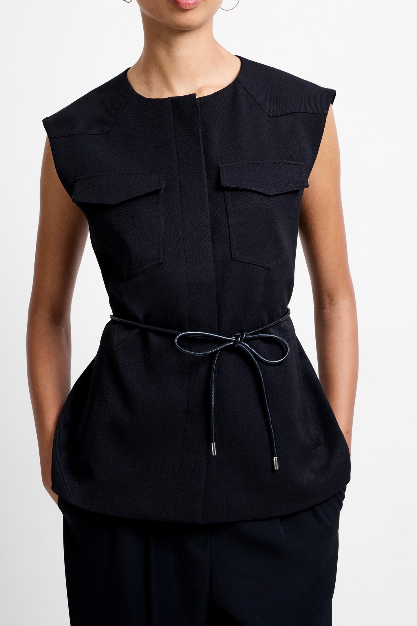 CLOVER TIE WAISTCOAT BLACK 1