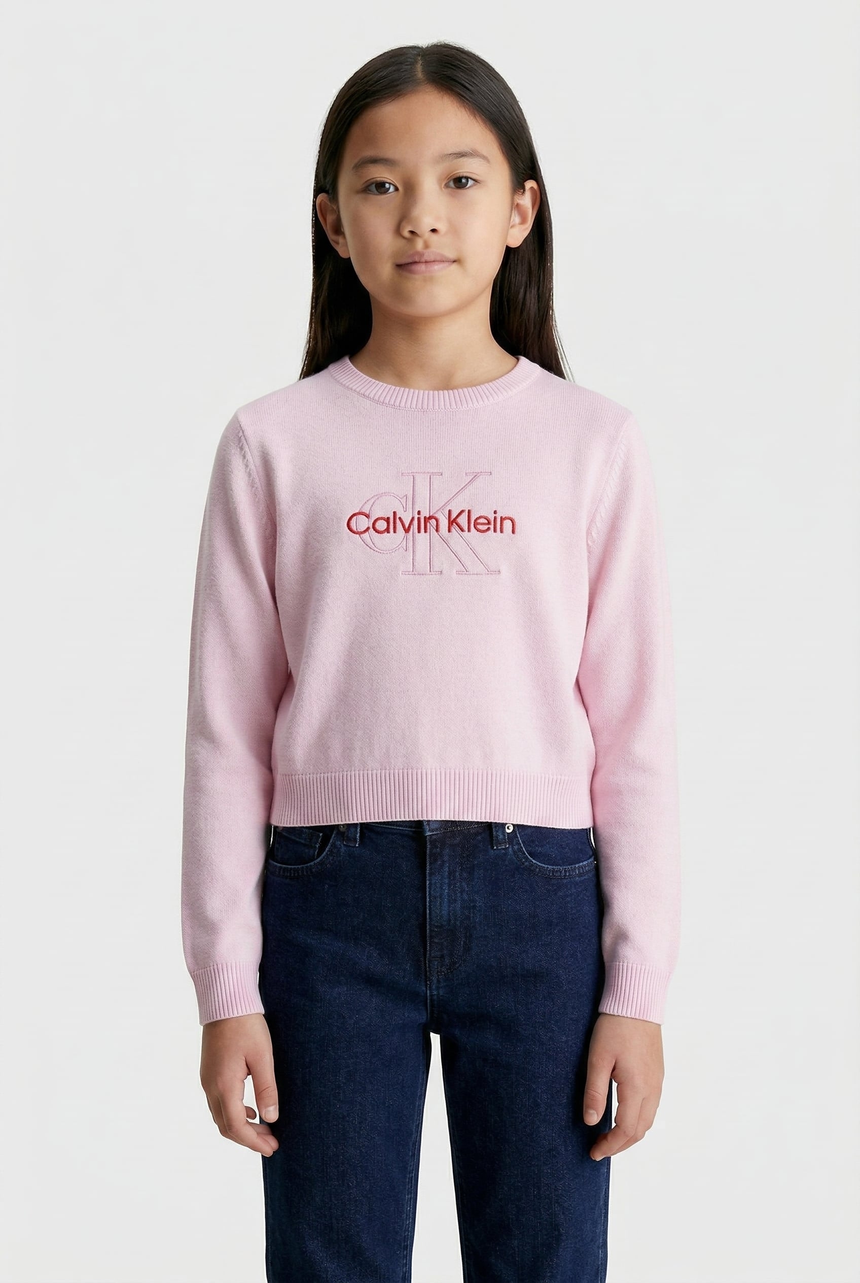 GIRLS MONOLOGO SWEATER PEARLY PINK 1