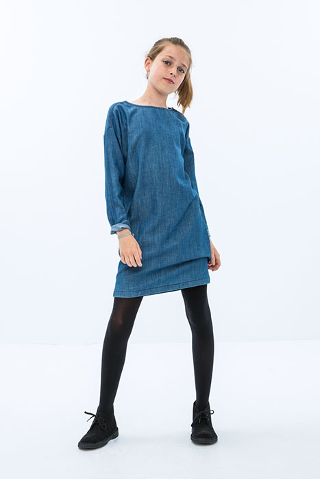 GIRLS BOBBI DENIM DRESS DENIM 3
