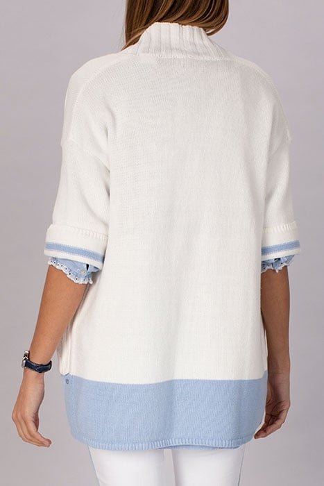 OPEN ELBOW SLEEVE CARDIGAN BLUE 2