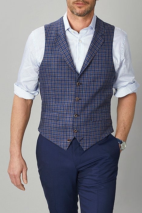 VEST WITH WOOL BLUE 6