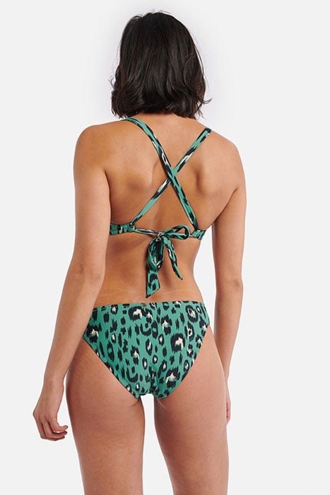 LUXE LEOPARD NORA PADDED WIRE TOP B/C WASHED GREEN 3