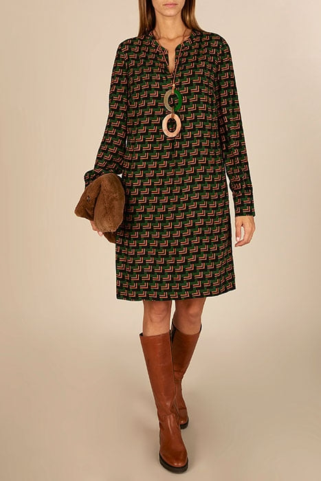 DRESS WITH BIG CUFFS GREEN 4