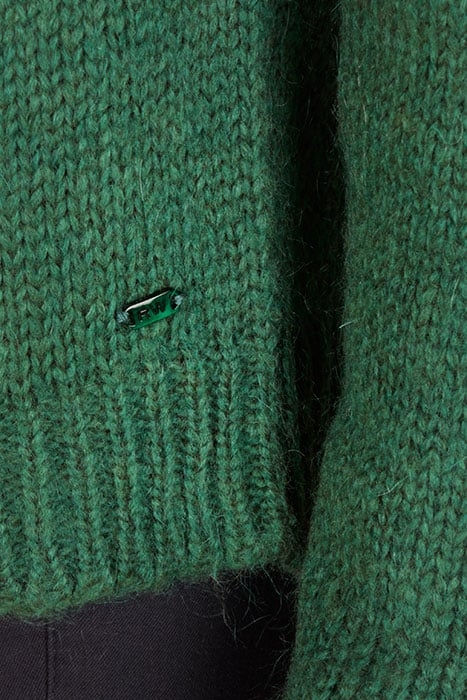 CREW NECK ROUND JACQ SWT LS GREEN 5