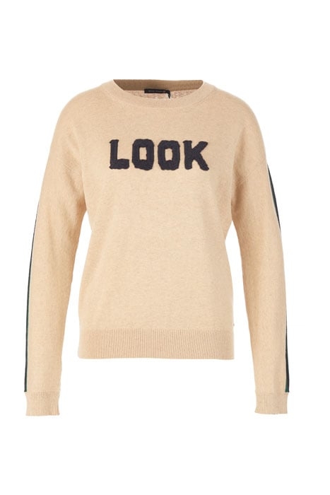 ROUNDNECK SWT STRIPED SLEEVES BROWN 1