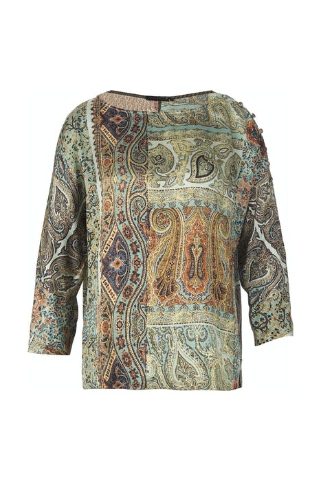 BOAT NECK POPOVER SHIRT MIX W90165 1