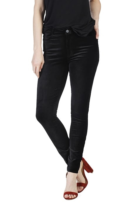 HOXTON VELVET SKINNY BLACK OVERDYE 1