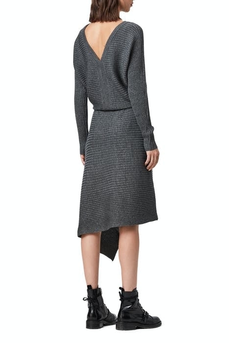 EVA METAL DRESS CHARCOAL GREY 6