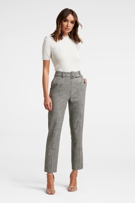 COURTNEY CHECK BELTED PANT CHECK 4