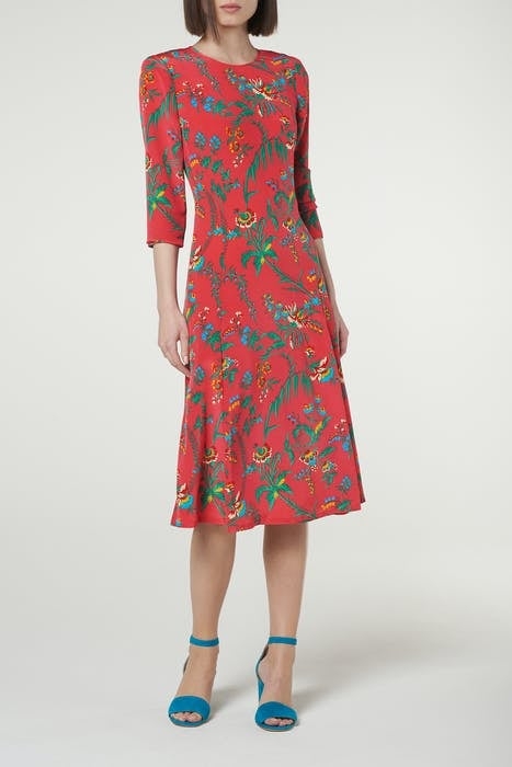 LEANIE MIDI DRESS PINK MULTICOLOR 1