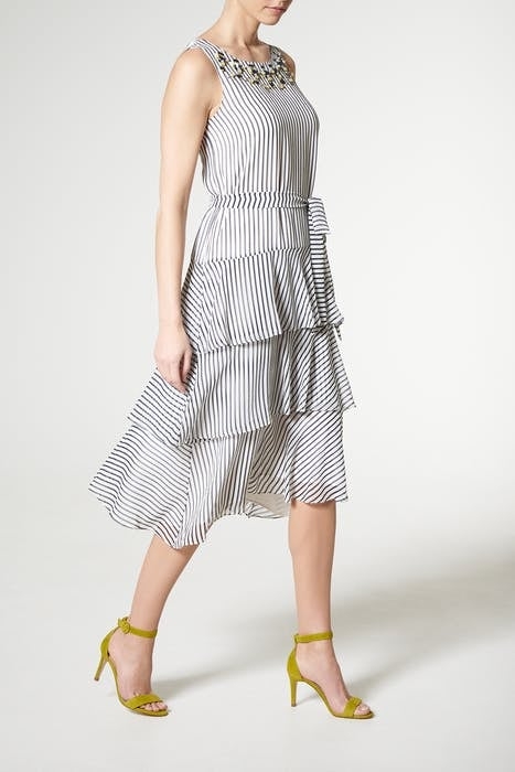 NESTA MIDI DRESS BLUE/CREAM 2