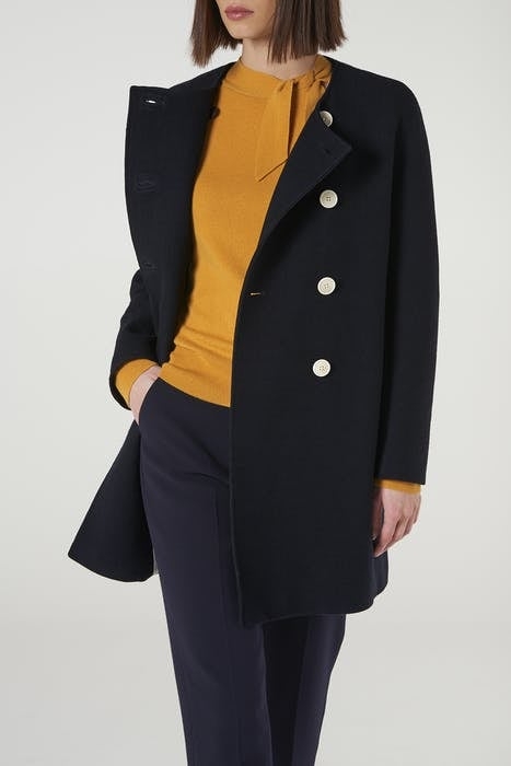 TAMMIE DOUBLE BREASTED COAT BLU-MIDNIGHT 1