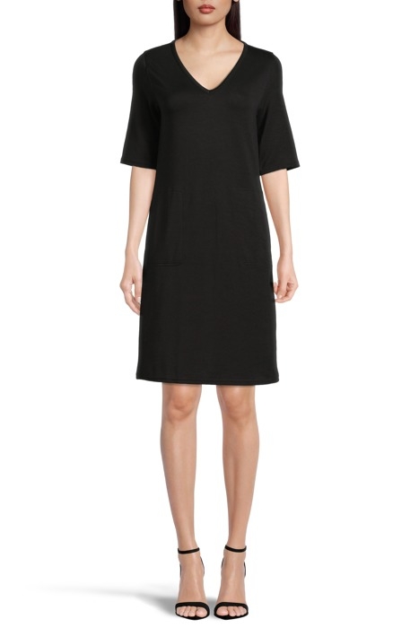 DOUBLE FACE T-SHIRT DRESS BLACK 2