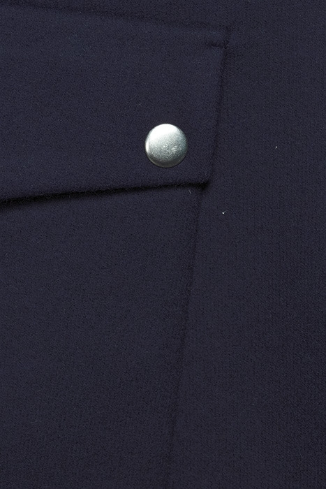 WRAP POCKET WOOL SKIRT NAVY 5
