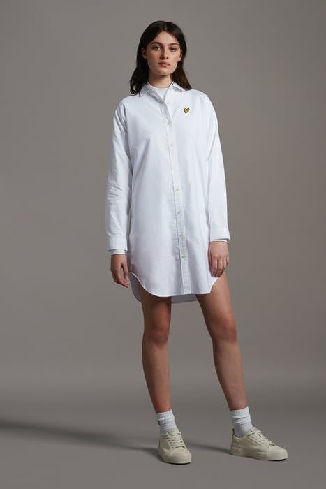 OVERSIZED SHIRT DRESS WHITE 2