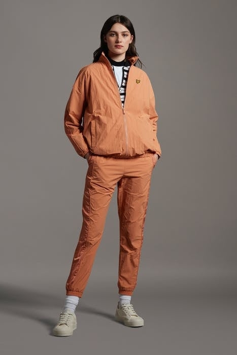 PERFORATED FUNNEL NECK JACKET DUSK ORANGE 2