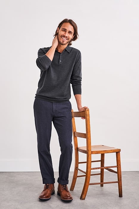 CHUKAR HERRINGBONE TROUSERS DARK NAVY 4