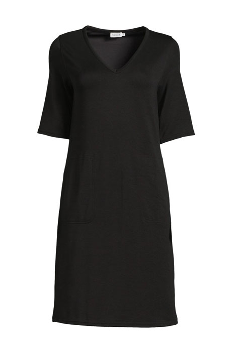 DOUBLE FACE T-SHIRT DRESS BLACK 1