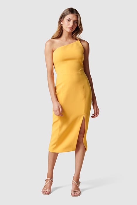 FRANCA ONE SHOULDER MIDI DRESS AMBER 1