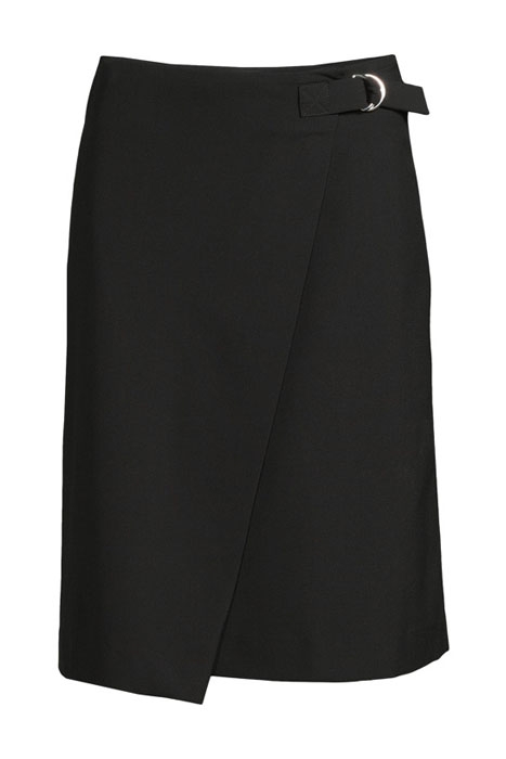 A-LINE WRAP SKIRT BLACK 3