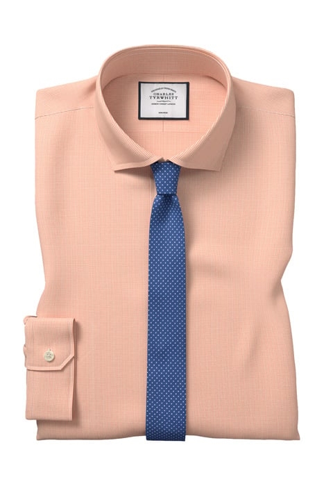 ORANGE SUPER SLIM FIT CUTAWAY COLLAR NON-IRON 4 WAY STRETCH 2