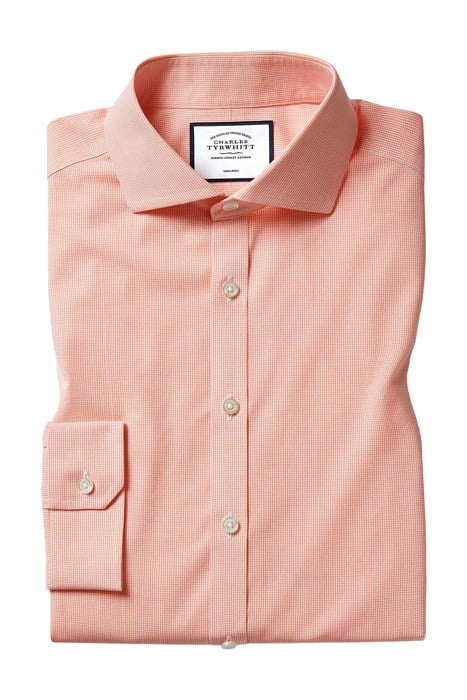 ORANGE SUPER SLIM FIT CUTAWAY COLLAR NON-IRON 4 WAY STRETCH 4