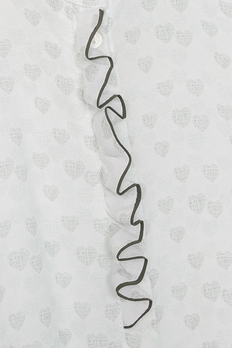 SHIRT LS RUCHE + CONTR PIPING GREEN 3