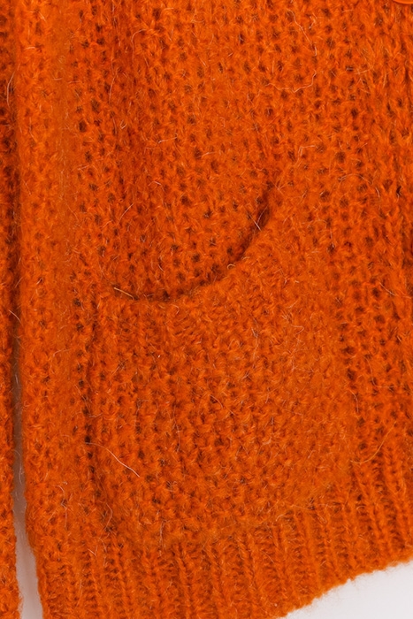 CREWNECK BUTCARD LS POCKET ORANGE 3