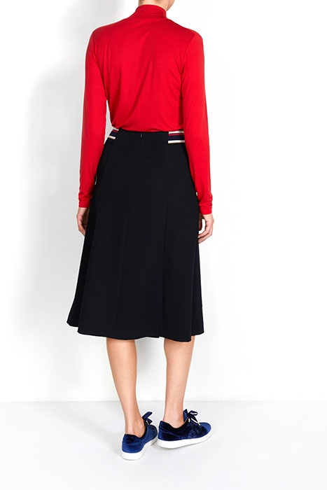 SKIRT WITH SPLIT AND TAPE BLUE 3