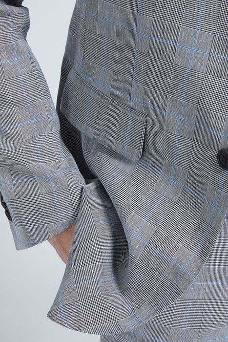 2B NOTCH BLAZER REGULAR FIT BLUE AND BLACK MULTI BLUE AND BL 5