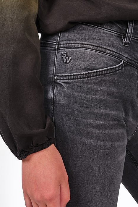 TROUSERS CASUAL LONG ON GREY DENIM STRETCH WASHED GREY DENIM 5