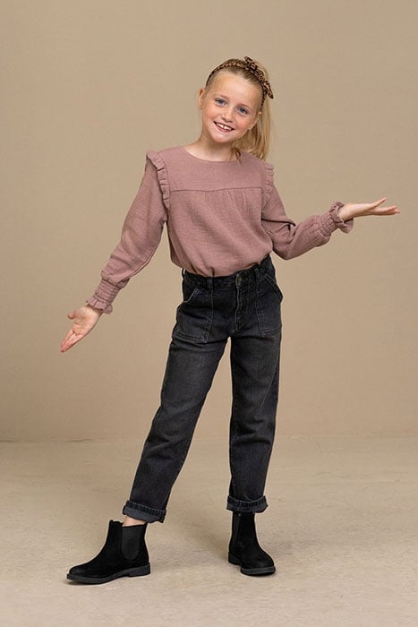 GIRLS SMILEY PANT JET BLACK 4