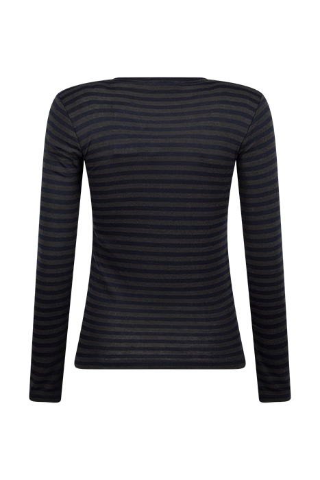 GIRLS BASIC STRIPED LS MIDNIGHT 2
