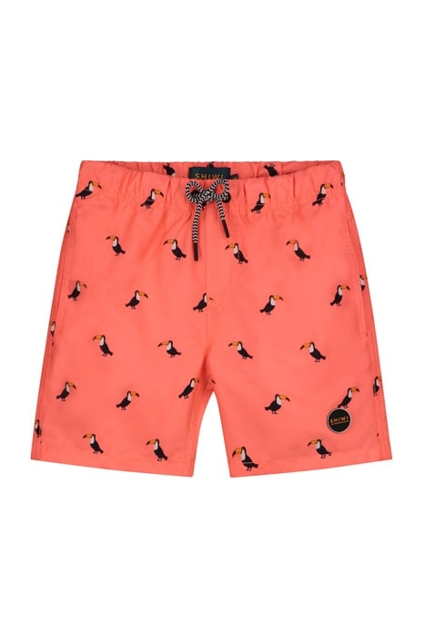 BOYS SWIMSHORT TUCAN NEON ORANGE 1
