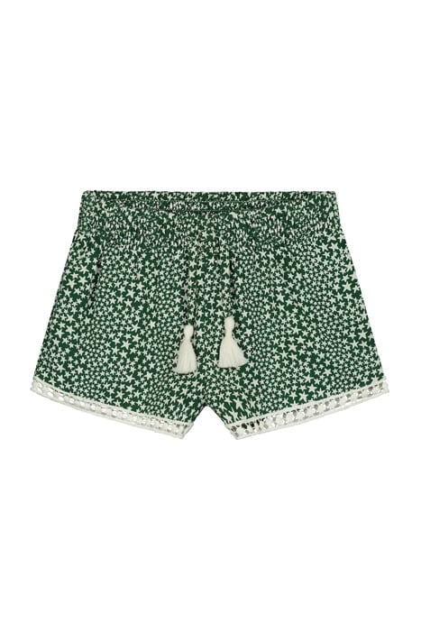 GIRLS TUVALU WOVEN SHORT HUNTER GREEN 1