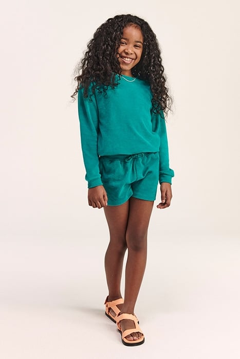 GIRLS MAUI TOWELING SHORT TROPIC GREEN 4