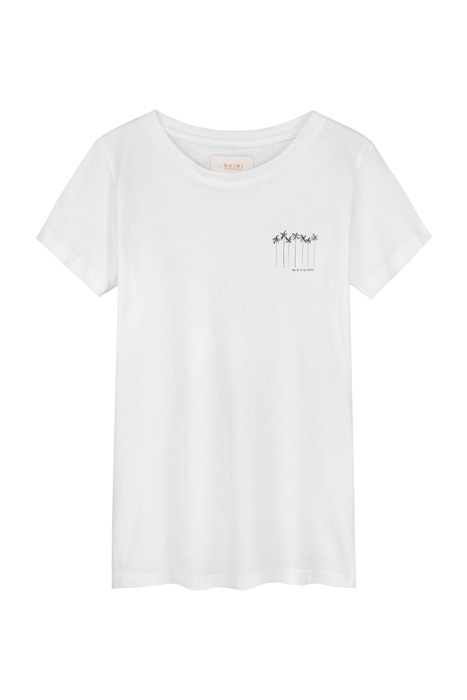 GIRLS TAHITI SKYLINE PALMS T-SHIRT BRIGHT WHITE 1
