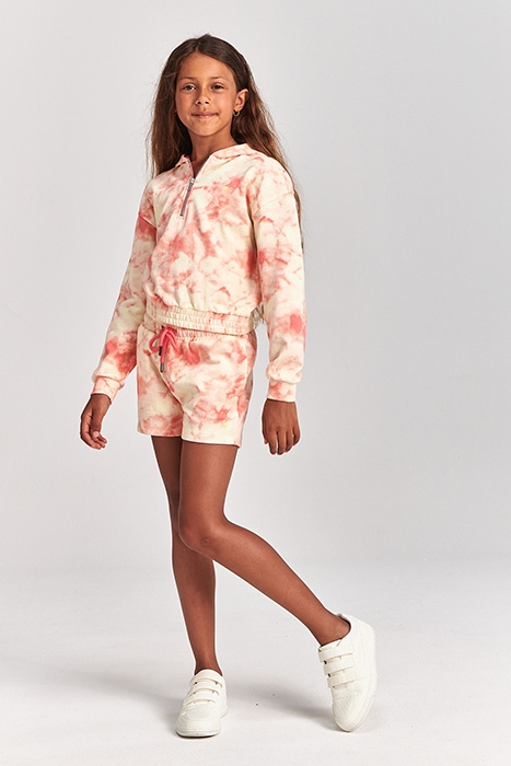 GIRLS MAUI SWEAT SHORT TYE DYE STRAWBERRY PINK 5