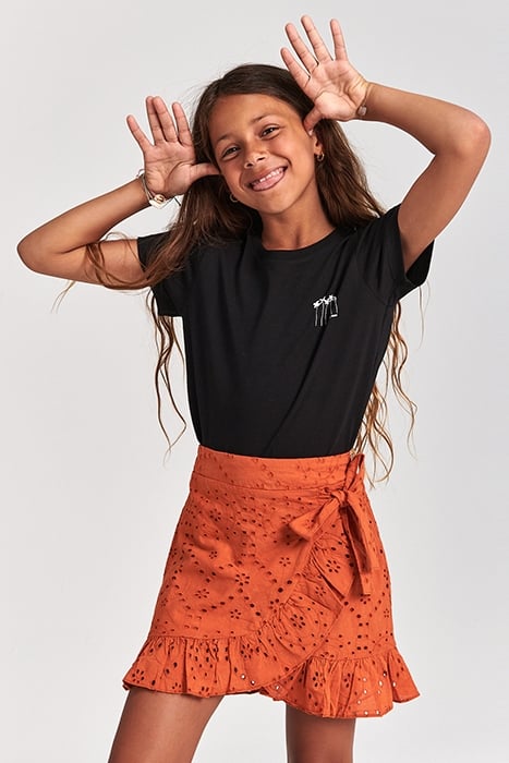 GIRLS CALIFORNIA SKIRT BRODERIE ANGLAISE SPICE ROUTE BROWN 5