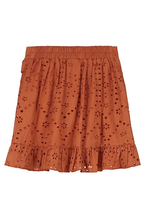 GIRLS CALIFORNIA SKIRT BRODERIE ANGLAISE SPICE ROUTE BROWN 6