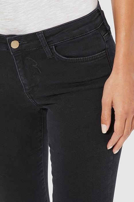 MIDI - BLACK SATIN - JEAN DENIM BLACK 4