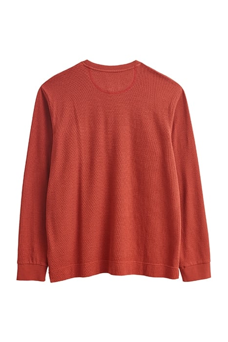 MILTON ZIG ZAG WAFFLE TEE MID ORANGE 6