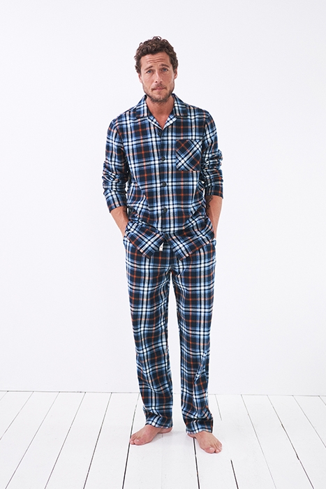 ROWCROSS CHECK PJ SHIRT NAVY MULTI 2