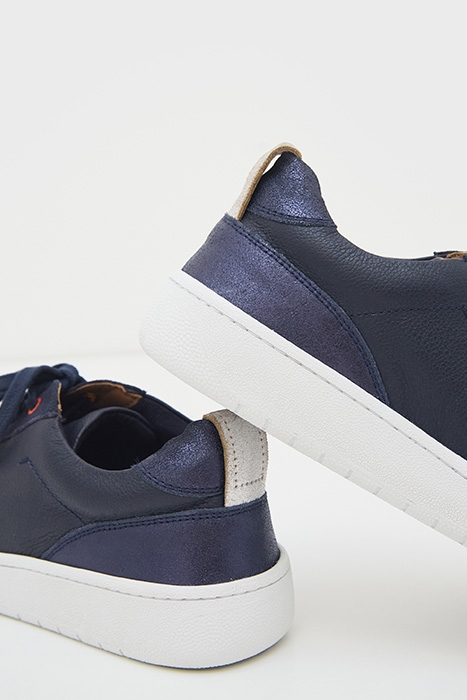 LEATHER AND SUEDE TRAINER NAVY 4